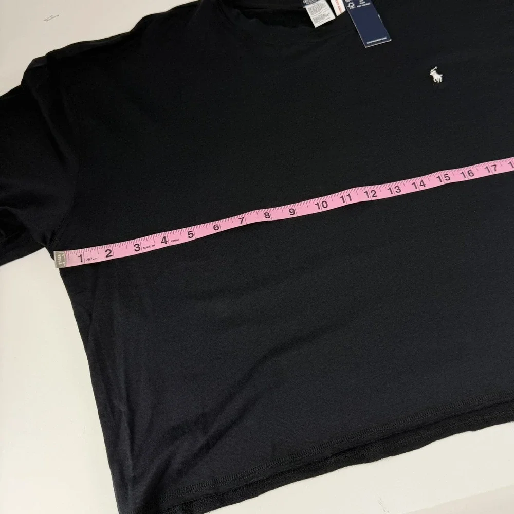 Polo Ralph Lauren Shirt Womens Medium Black Long Sleeve PJs Pajama Sleep Top NWT